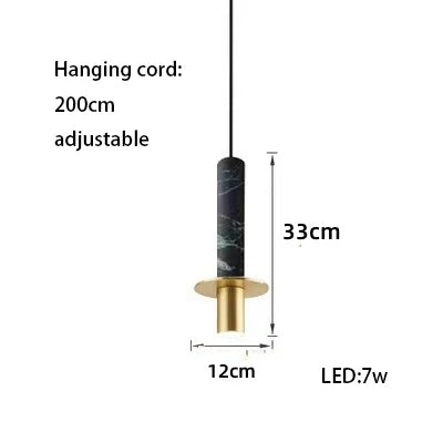 DecorBites™ LED Marble Stone Pendant Light for Dining Room