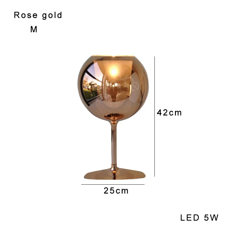 Lámpara de mesa decorativa de cristal cromado oro Decorbites™ para sala de estar de lujo, villa, tienda, café
