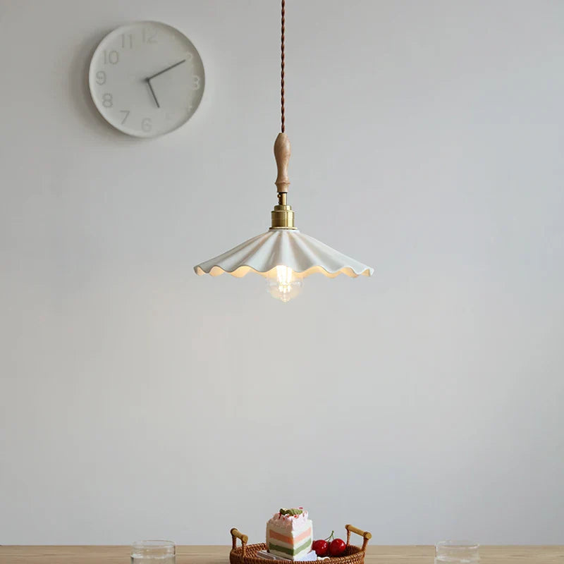 DecorBites™ Ceramic LED Pendant Light: 30CM, Home Decor, Bedroom, Living Room, Dinning, Wood & Copper Socket