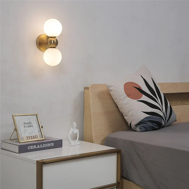 DecorBites™ Glass Ball Wall Lamps: Modern Bedroom & Living Room Lighting Fixtures