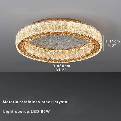 DecorBites™ Crystal Ceiling Lamp: Luxury Postmodern Design for Living Room & Bedroom