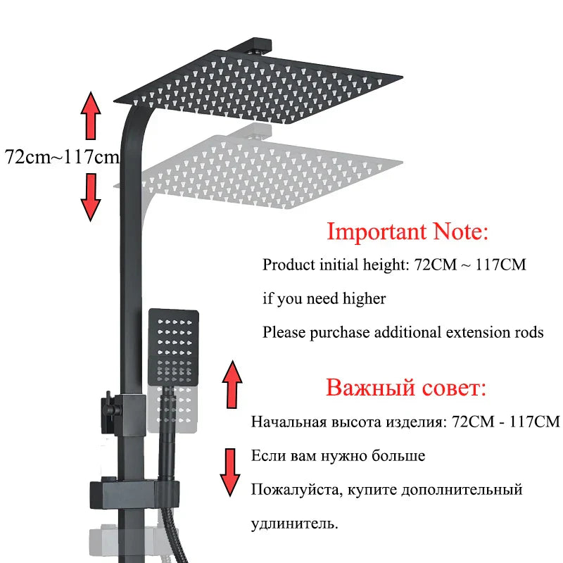 DecorBites™ Digital Thermostatic Shower Faucet Set with Bidet Sprayer