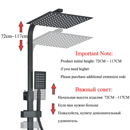 DecorBites™ Digital Thermostatic Shower Faucet Set with Bidet Sprayer