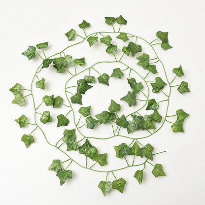 Guirnalda navideña colgante de seda verde DecorBites™ para decoración del hogar y el jardín