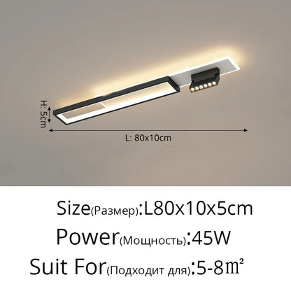 DecorBites™ Acrylic LED Chandelier with Spotlights, Black/Gold, Living Room Bedroom Lighting