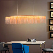 Lámpara de Araña con Borlas de Aluminio LED Decorbites™: Luz de Colgante Moderna en Forma de Cascada para Sala de Estar, Hotel, Salón