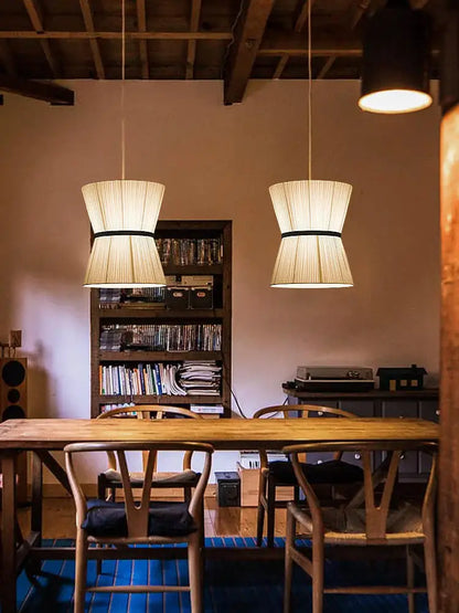 DecorBites™ Cocoon Cloth Chandelier: Japanese Pendant Lamp for Home Kitchen Decor