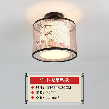 Lámpara de techo tipo araña china DecorBites™ Lotus, sencilla, para pasillo, con iluminación LED.