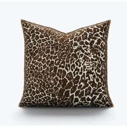 Funda de cojín DecorBites™ con estampado de cebra dorado en jacquard - Decoración moderna de lujo