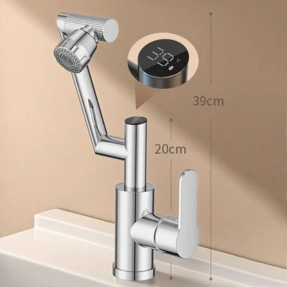 DecorBites™ LED Basin Faucet 360 Rotation Stream Sprayer Hot Cold Water Sink Mixer