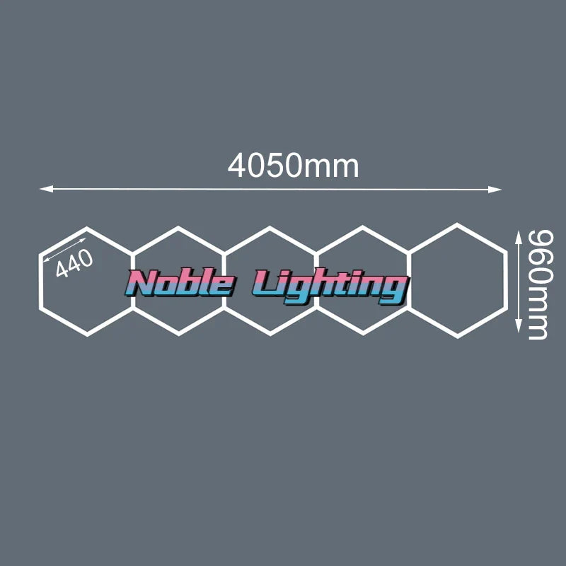 DecorBites™ 6500K LED Hexagrid System for Workshop, Gym, Studio - 2 Year Warranty