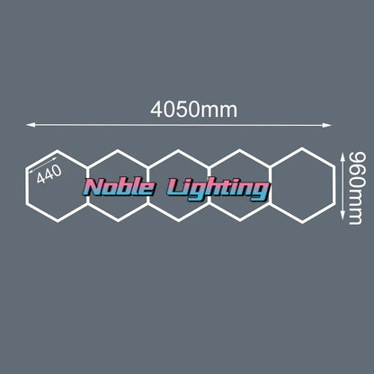 DecorBites™ 6500K LED Hexagrid System for Workshop, Gym, Studio - 2 Year Warranty