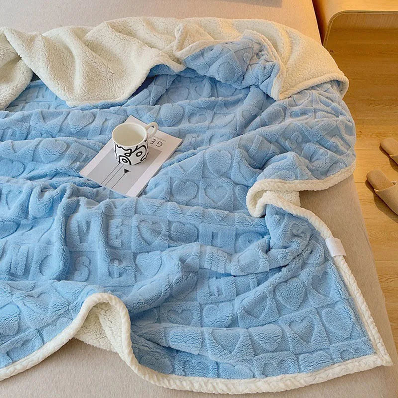Floral Heart Fleece Blanket