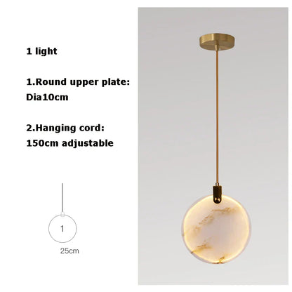 DecorBites™ LED Marble Gold Chandelier for Living Room, 2025 Trend Lustre Lighting