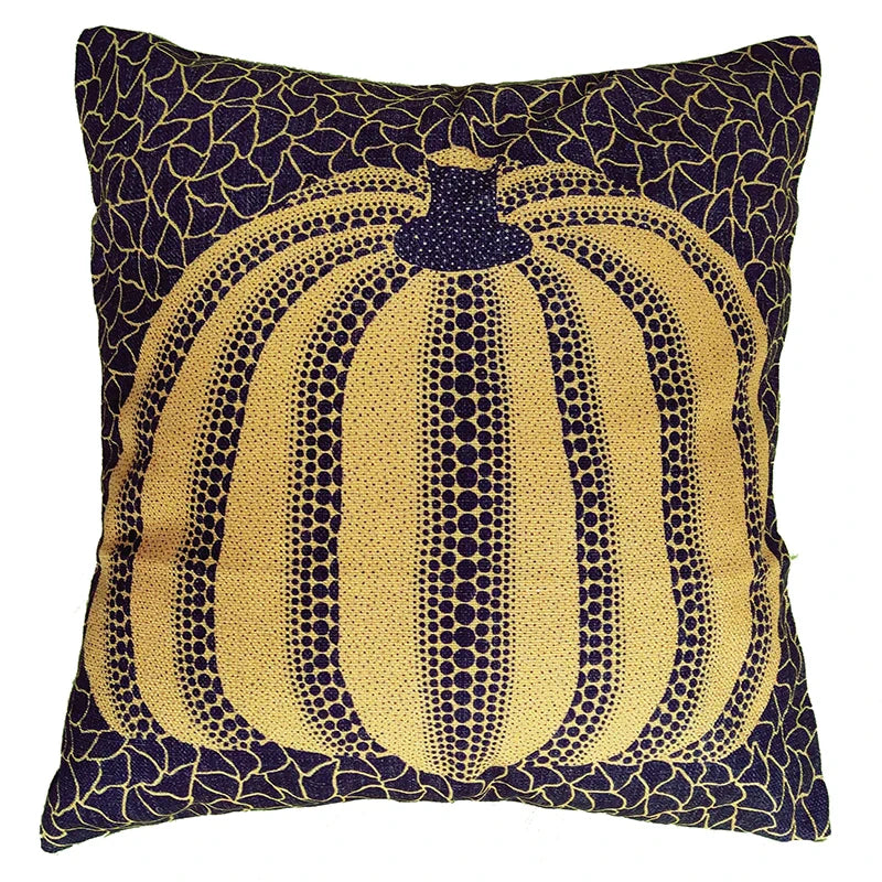 غطاء وسادة قطني بتصميم قرع من DecorBites™ لديكور الأريكة العصري - غطاء سميك وأنيق