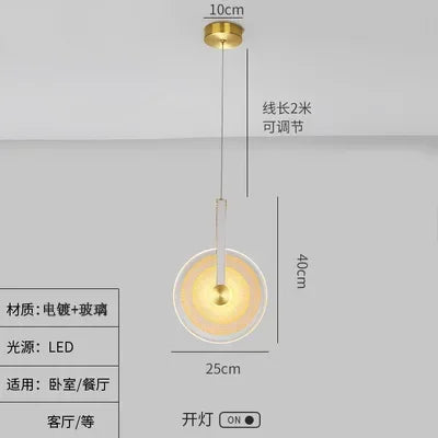 DecorBites™ Circular Glass LED Chandelier - Modern Nordic Style for Home Decor