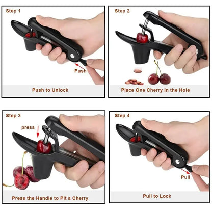 DecorBites™ Cherry Fruit Pitter Remover Tool - Easy Olive Core Corer Gadget Stoner