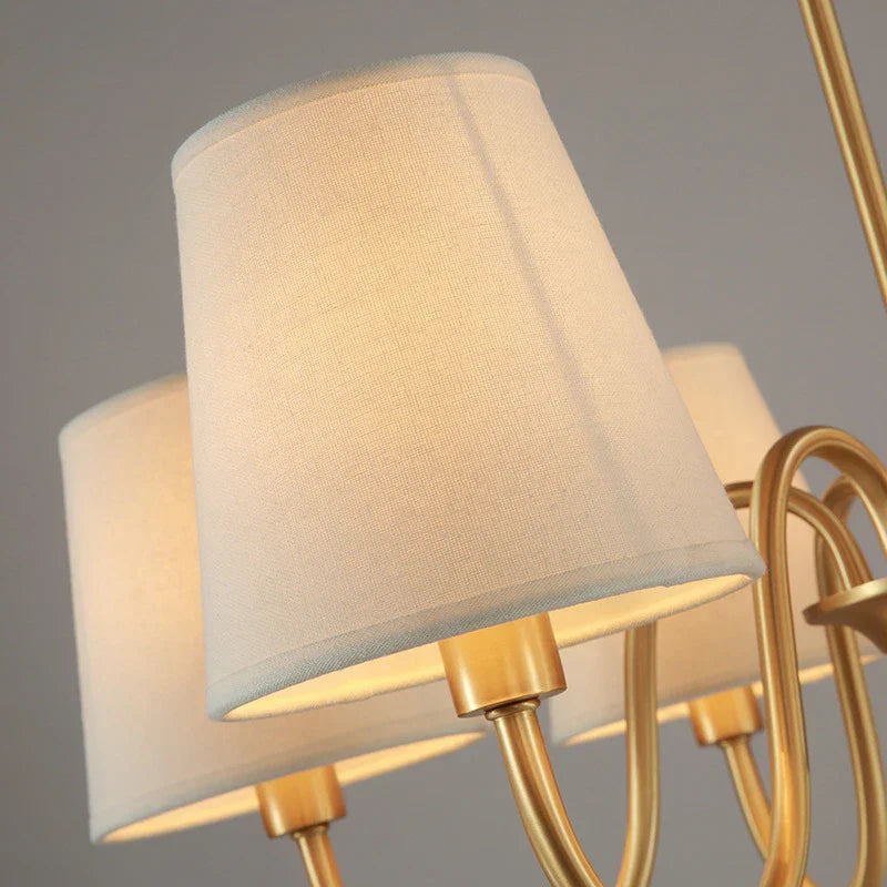 Lámpara de techo DecorBites™ de cobre con pantalla de tela para sala de estar y dormitorio