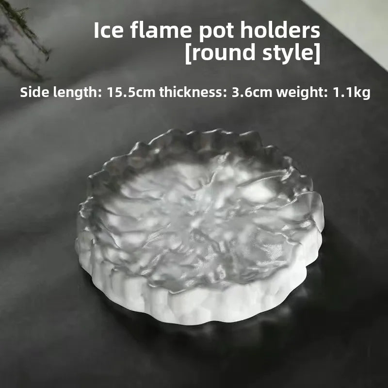 DecorBites™ Crystal Glass Coaster, Minimalist Jewelry Display Panel, Japanese Tea Plate