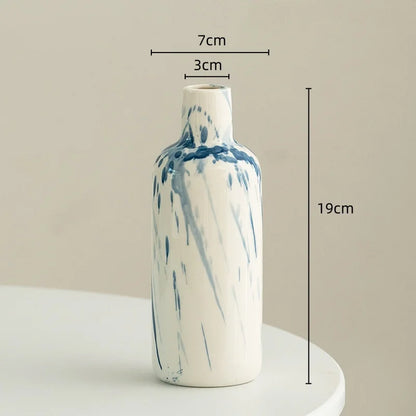 DecorBites™ Graffiti Ceramic Vase for Stylish Flower Arrangements