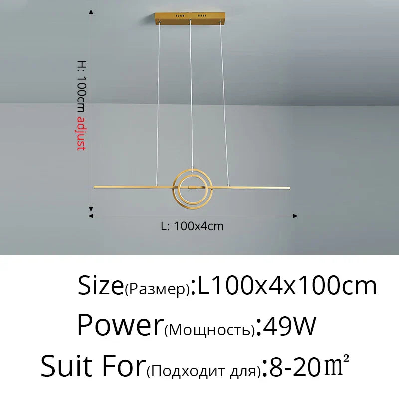 Lámpara de techo LED DecorBites™: Iluminación moderna y minimalista para mesa de comedor o cocina