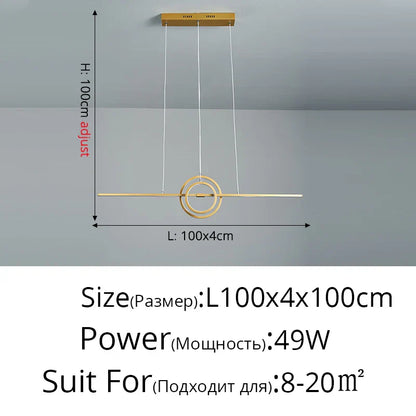 Lámpara de techo LED DecorBites™: Iluminación moderna y minimalista para mesa de comedor o cocina