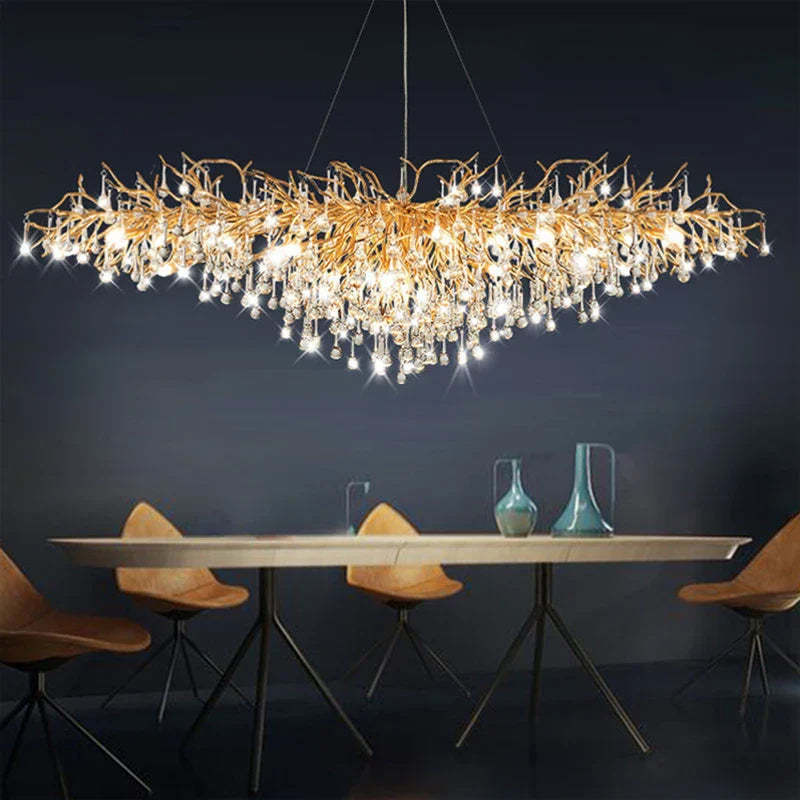 DecorBites™ Crystal Chandelier: Luxury Living Decor Lighting Fixture