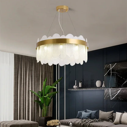 DecorBites™ Crystal LED Chandelier: Elegant Ceiling Lighting for Living Room, Bedroom, Hotel