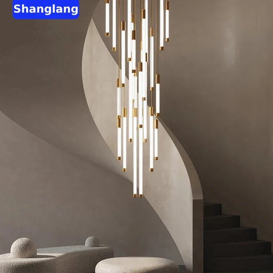 DecorBites™ LED Chandeliers Modern Staircase Ceiling Pendant Lighting Luxury Living Room Decor