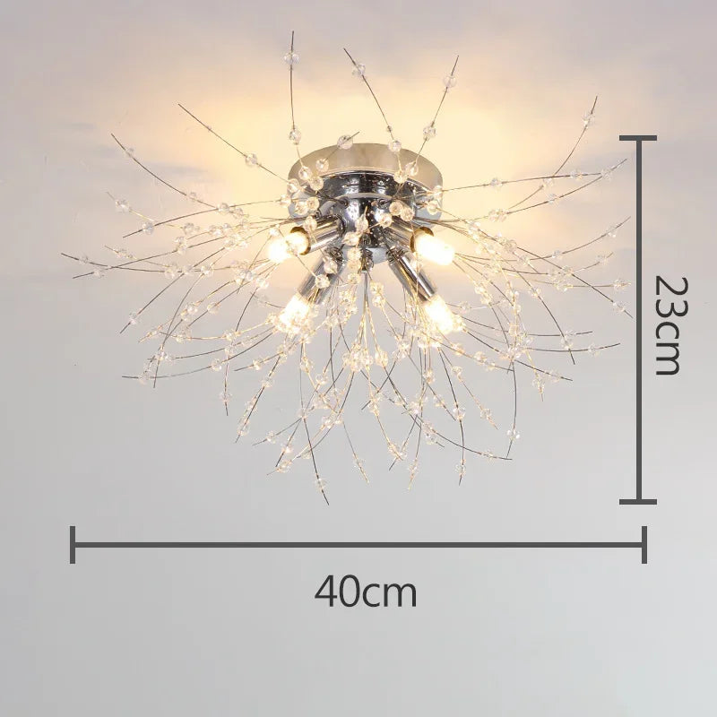 DecorBites™ Dandelion Crystal LED Ceiling Light for Home Indoor Living Dining Room