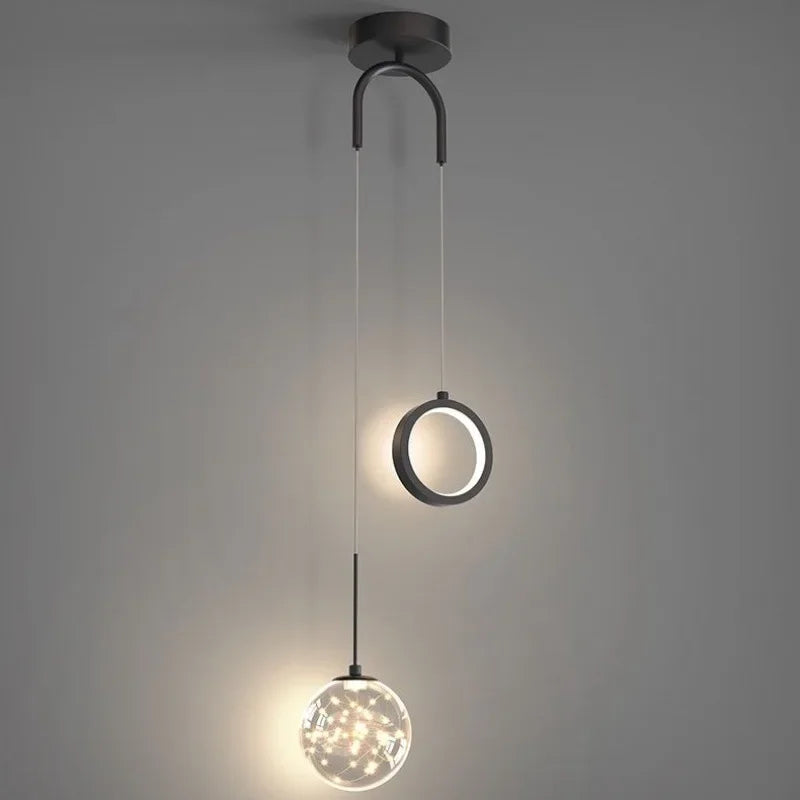 DecorBites™ Gold Ring LED Pendant Light for Ceiling Luxury Decor in Living Room