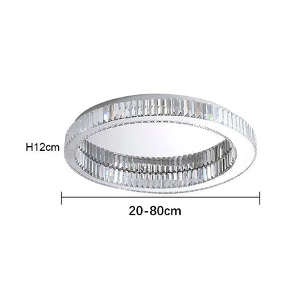 Lámpara de techo LED circular de cristal DecorBites™ para sala de estar, dormitorio y estudio modernos