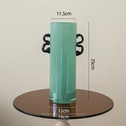 DecorBites™ Emerald Green Glass Vase Hydroponics Plant Pots Floral Room Decor