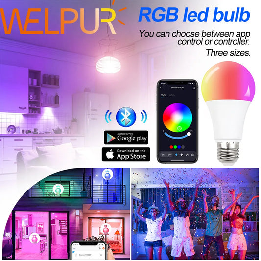 DecorBites™ 12W RGBW Bluetooth Smart Control LED Lamp for Colorful Home Decor