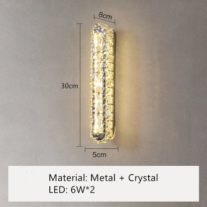 Apliques de pared DecorBites™ Crystal LED plateados | Diseño nórdico moderno para dormitorio y comedor