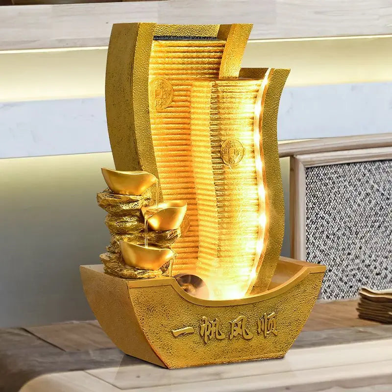 DecorBites™ Circulating Water Fountain: Office & Living Room Wealth Attracting Decoration