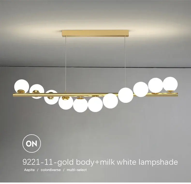 DecorBites™ Contemporary LED Glass Chandelier for Home Lighting