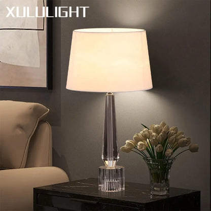 DecorBites™ Crystal Table Lamp LED Light Fixture with Remote Control