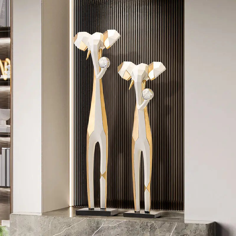 خزانة تلفزيون لغرفة المعيشة بتصميم فني تجريدي من DecorBites™، ديكور عصري فاخر، كبيرة ونحيفة