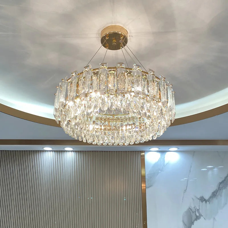 DecorBites™ Crystal Pendant Chandelier Modern Luxury Dimmable Island Light Minimalist Home Decor