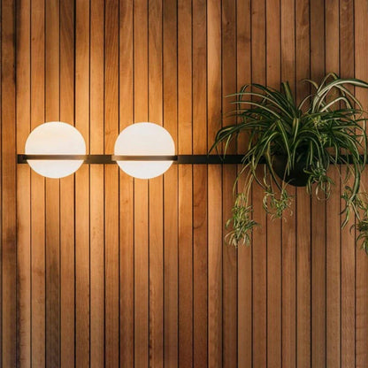 DecorBites™ Art Deco White Acrylic Ball Wall Lights with 3-Mode Dimming