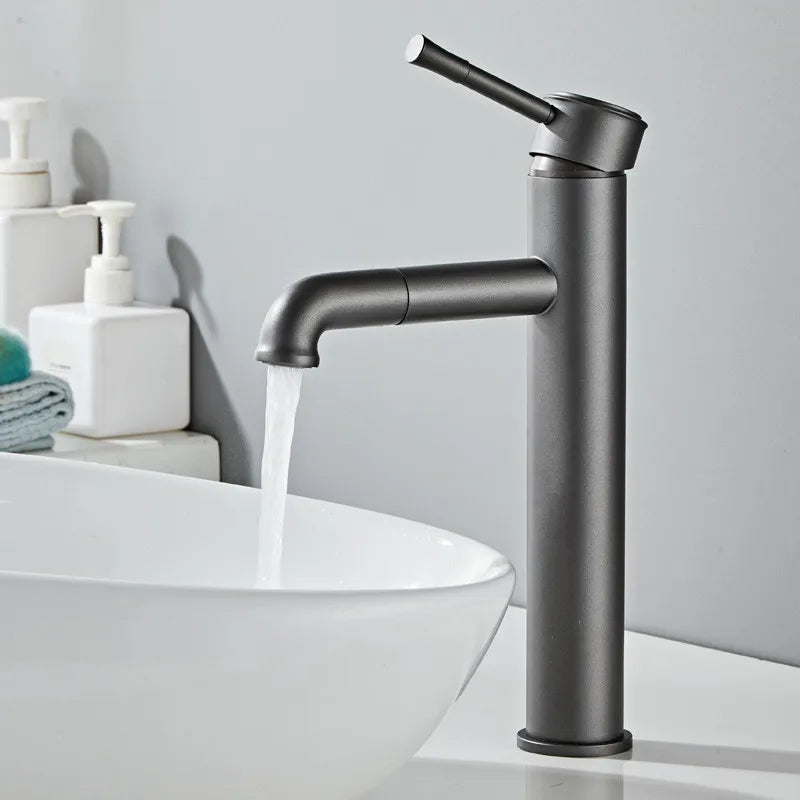 DecorBites™ Antique Bronze Basin Faucet: Hot & Cold Brass Sink Mixer Tap, Deck Mounted