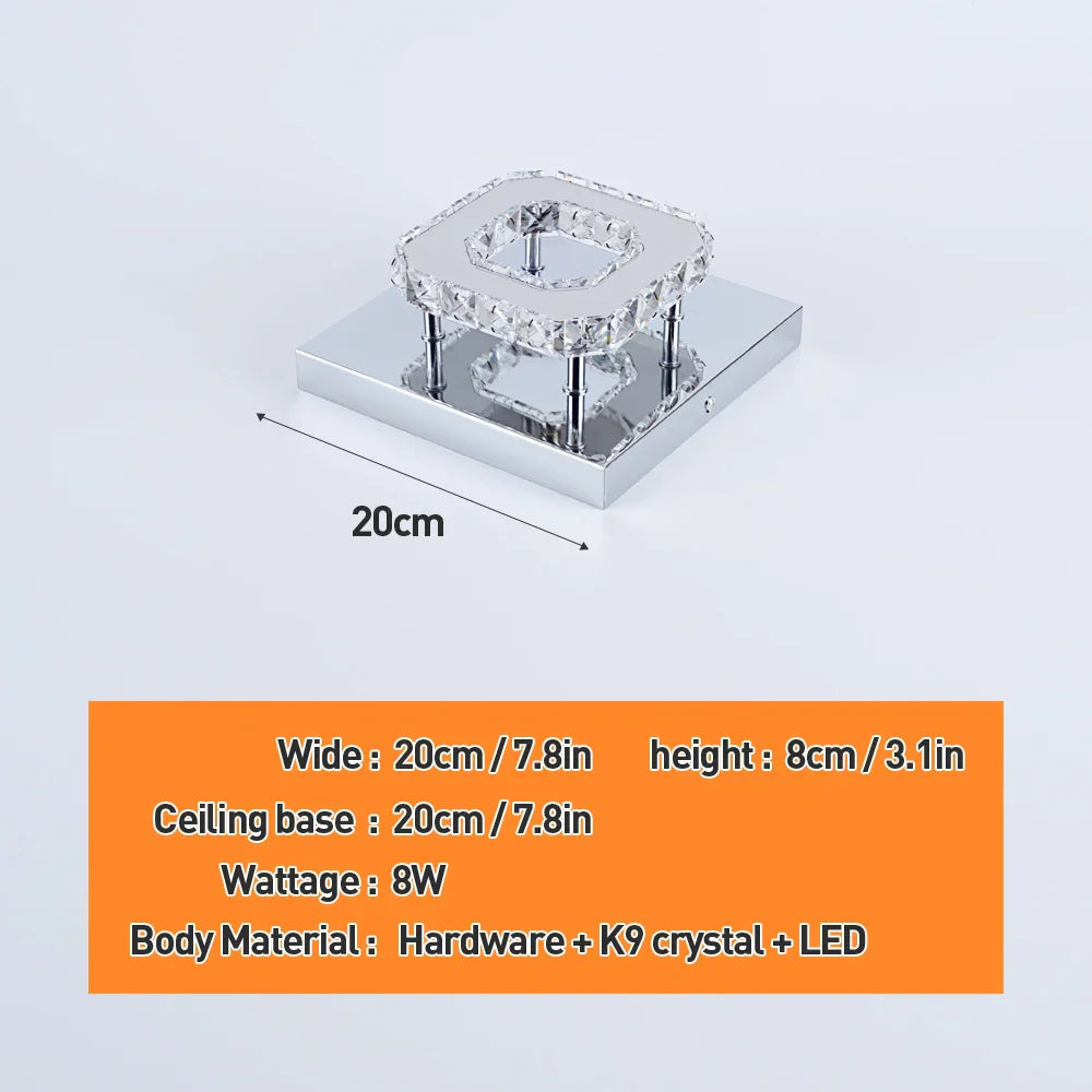 DecorBites™ Crystal Ceiling Chandelier: Luxury LED Pendant Lighting for Modern Living Room Decor