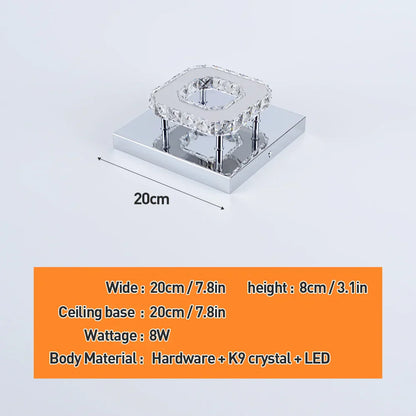 DecorBites™ Crystal Ceiling Chandelier: Luxury LED Pendant Lighting for Modern Living Room Decor