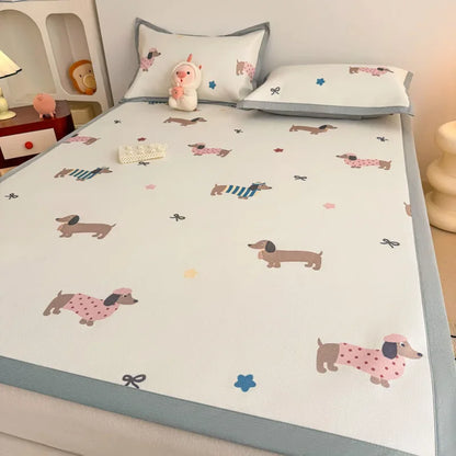 DecorBites™ Antibacterial Pattern Mat Set | Skin-Friendly & Soft Mattress | Summer Air Conditioning