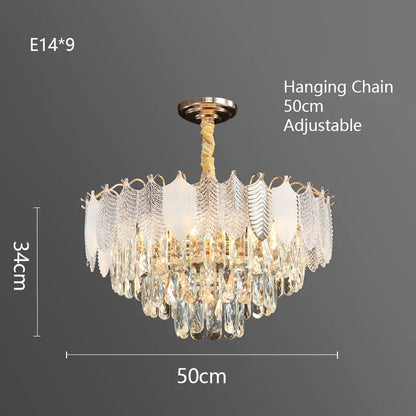 DecorBites™ Crystal Indoor Chandelier: Postmodern LED Suspension Lamps for Luxe Living Room Decor