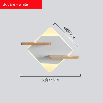 DecorBites™ LED Bedside Shelf Wall Lamp with USB Charger - Modern Minimalist Bedroom Reading Light