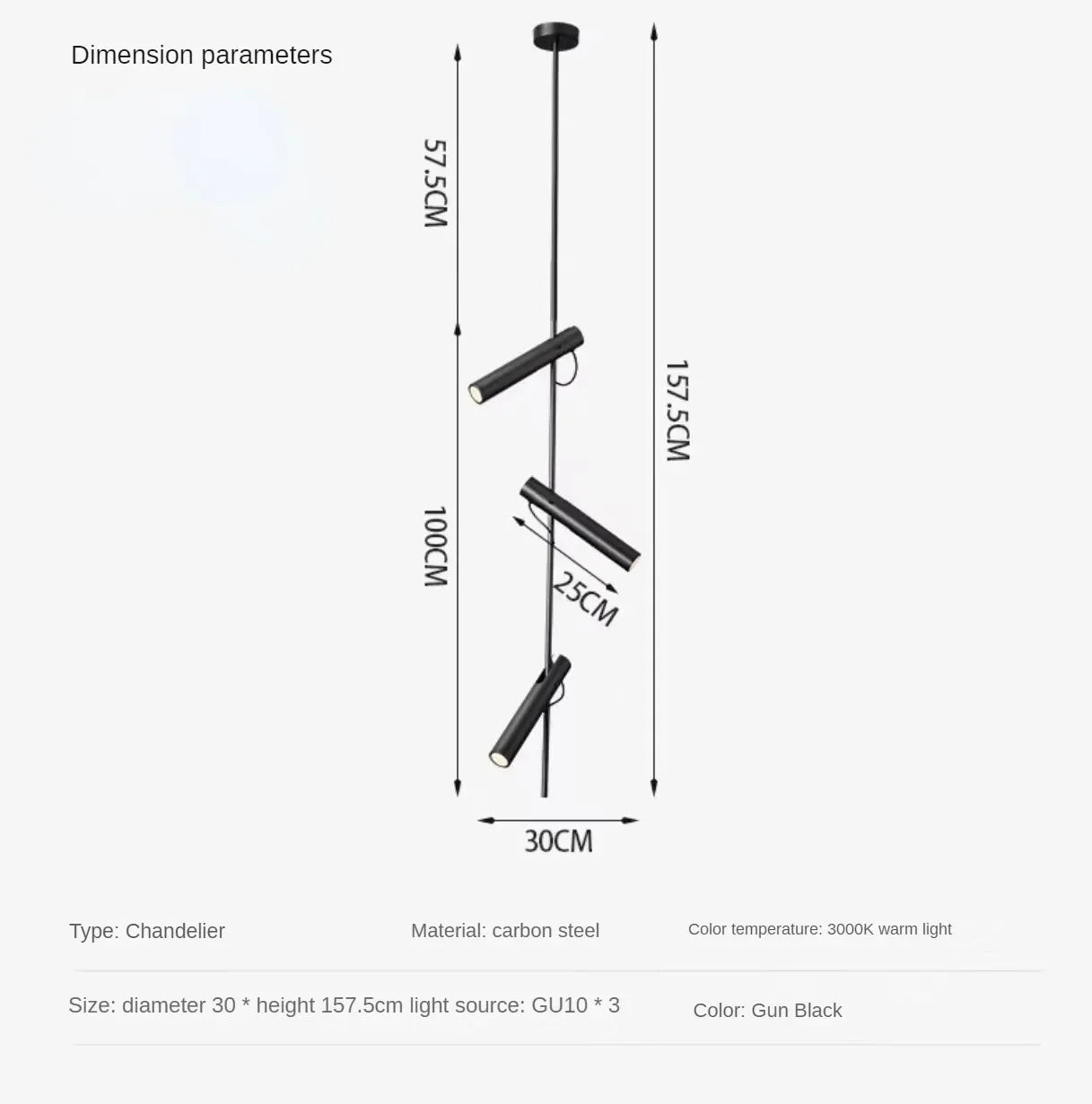 DecorBites™ Black Adjustable LED Spot Light for Bedroom Living Room Sofa Decor