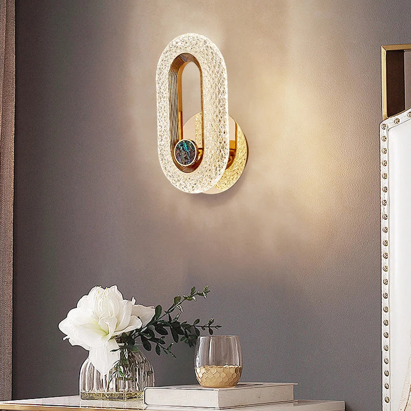 Lámpara de pared LED de cristal DecorBites™: Apliques nórdicos modernos para la decoración de la sala de estar o el dormitorio.