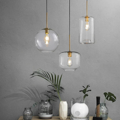 DecorBites™ Industrial Loft Glass Pendant Light for Kitchen Restaurant Decor